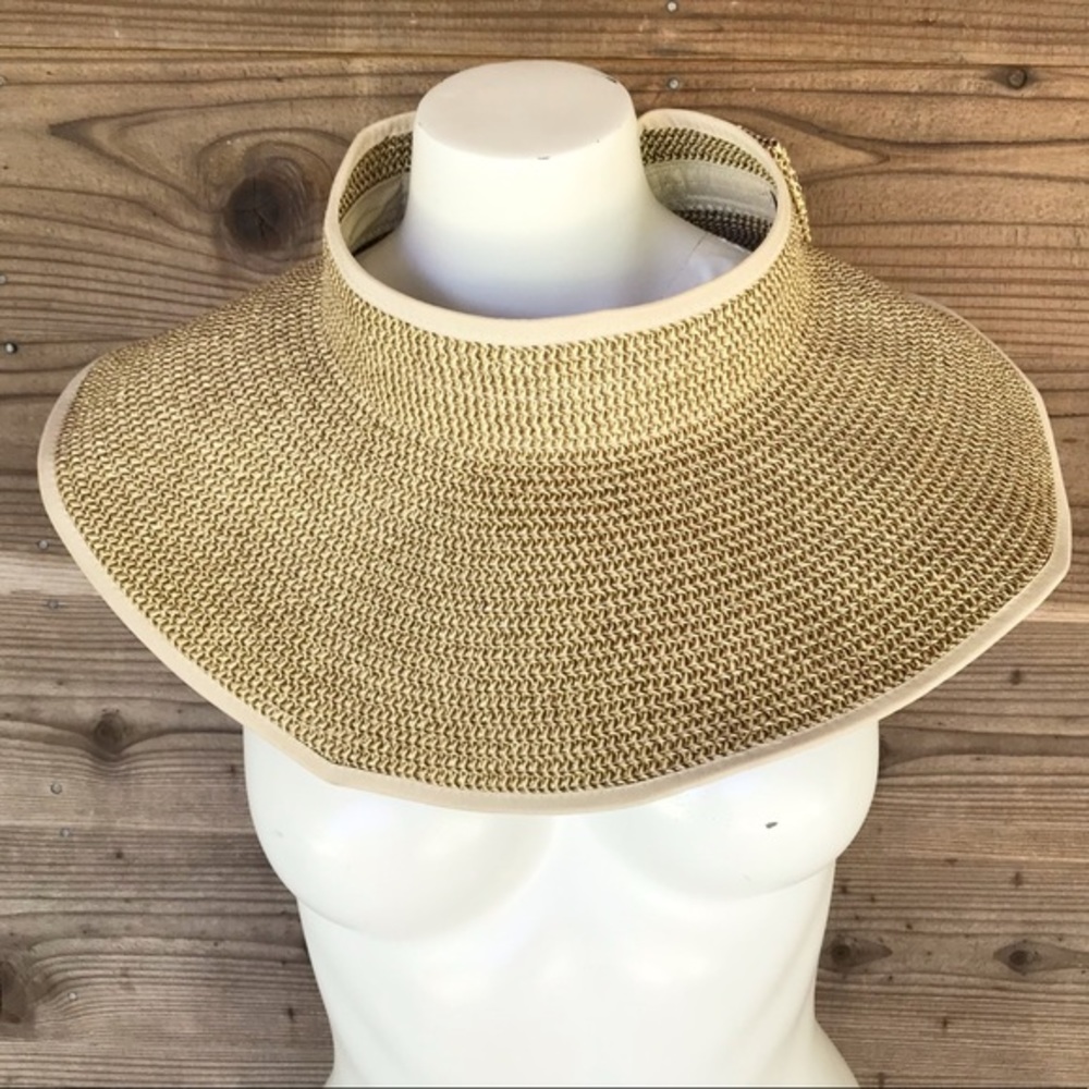 David & Young Wire Brim Metallic Roll Up Paper Visor